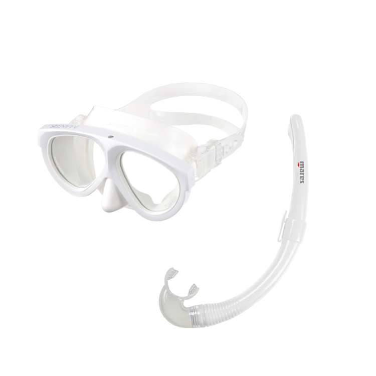 マンティス5 ホワイトシリコン + スノーケル@ 軽器材2点セット