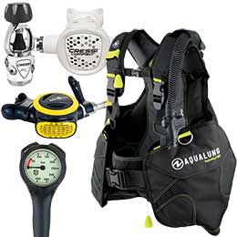 [ ANAO ] EF[u AQUALUNG WAVE BC + NbV[Tu MC9/COMPACT M[^[ _CrOd4_Zbg