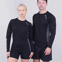 [ SHARKSKIN ] ���b�V���K�[�h Rapid Dry Long Sleeve ���s�b�h�h���C�����O�X���[�u [�u���b�N]
