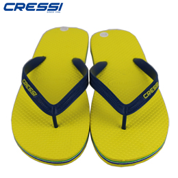 [ NbV[Tu ] CRESSI Beach Flip Flops r[` T_ Yellow/Navy