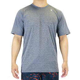 [ Hurley ] n[[ CK5289-032 Quick Dry Warp Knit Short Sleeve NCbNhC jbgVc Y [Black Heather]