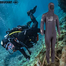 [ BEUCHAT ] 7mm �E�F�b�g�X�[�c �����Y 7MM FOCEA COMFORT 6 Overall Hood